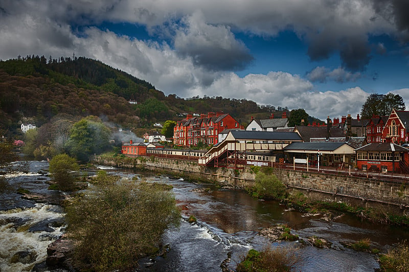 镇Wales-Llangollen