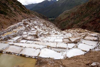 秘鲁塔拉班巴附近萨利纳斯的马拉斯盐矿