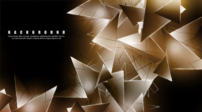 abstract background with glowing triangles that ov