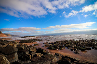 Sidmouth海滩,德文郡