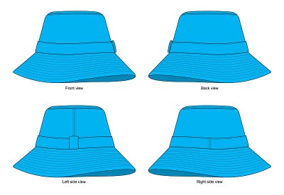 Bucket Hat Vector for Template