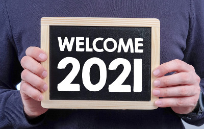 欢迎2021年-新年概念