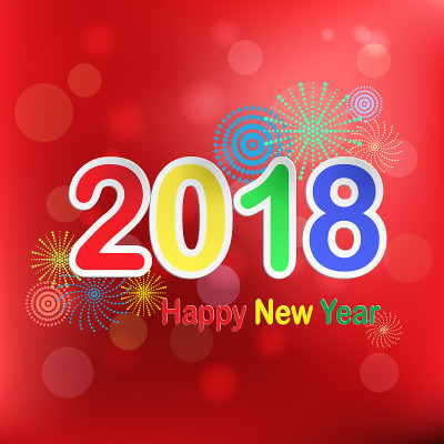 2018快乐新年背景装饰