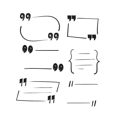手绘涂鸦引用插图矢量孤立