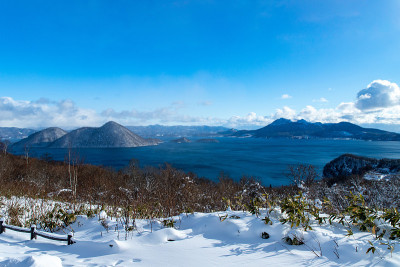 冬天的北海道托雅湖。