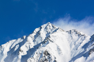保高山景观在日本新保高山，冬季阿尔卑斯山