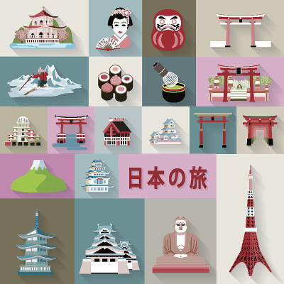 日本旅游元素集
