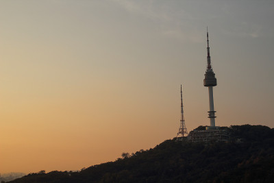 南山上首尔的夜景