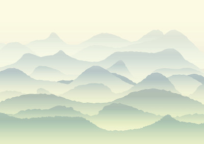 矢量景观与山，背景或墙纸