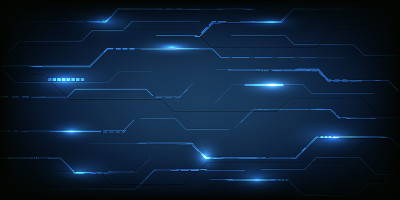 蓝色高科技数字技术。未来的概念。