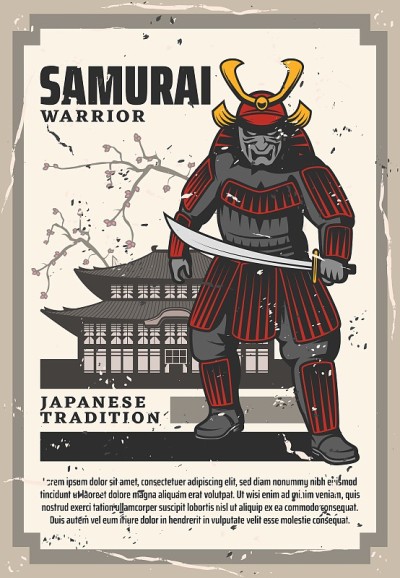 日本宝塔寺和武士武士
