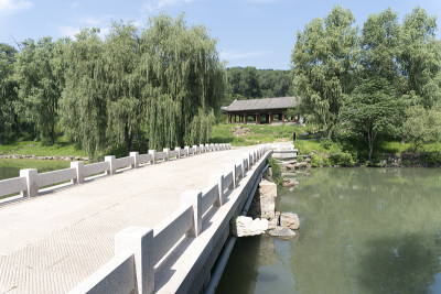 古桥和水是承德避暑胜地公园