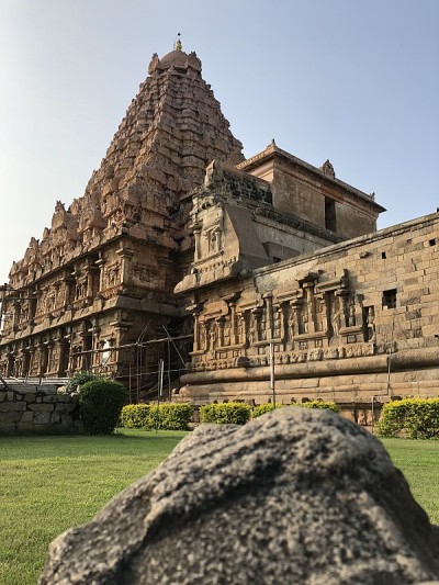 Gangaikonda Cholapuram的Brihadeeswarar寺庙令人惊叹的景色