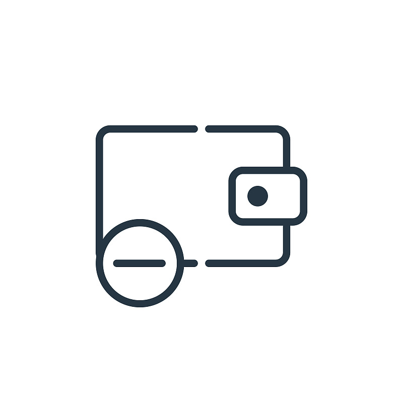 wallet icon vector from cyber monday concept. Thin