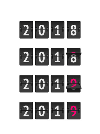 2019年新年设计矢量倒计时