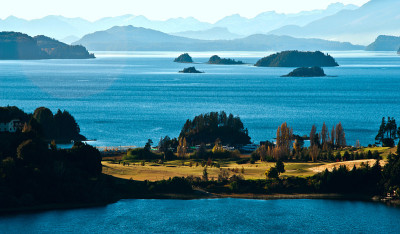 Nahuel Huapi 湖，巴塔哥尼亚阿根廷，从巴里洛切附近的全景点