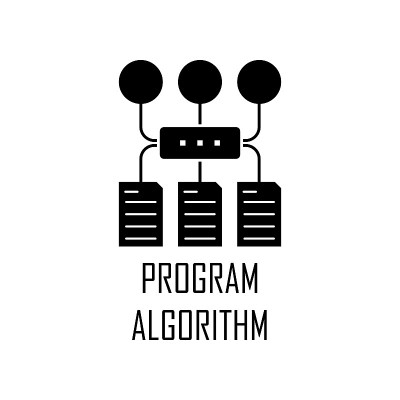 算法程序图标。移动概念和Web应用的Web开发元素。详细的程序算法图标可以用于网页和手机。溢价图标