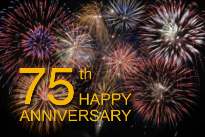 祝贺75周年庆典和纪念日