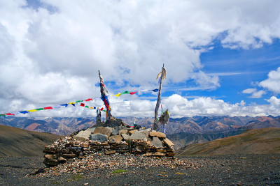 尼泊尔Dolpo的佛教chorten