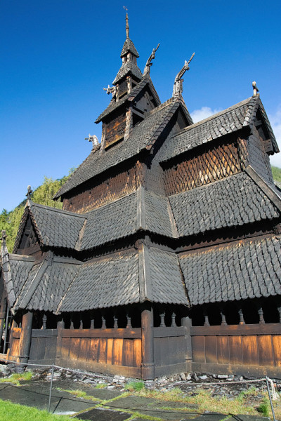 挪威的Borgund Stave Church, Sogn og Fjordane