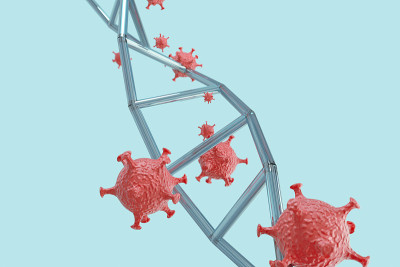 covid-19 DNA,3D渲染