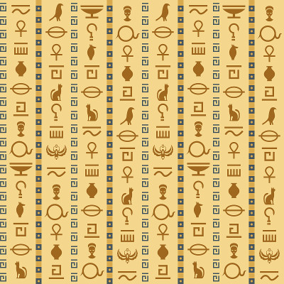 Ancient egypt. Egyptian hieroglyphs seamless patte