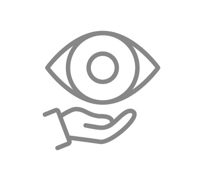 人眼对手线图标。保健、医疗、预防疾病的标志