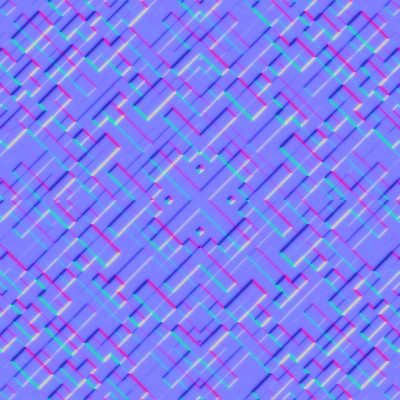 抽象几何法线贴图纹理，三维渲染