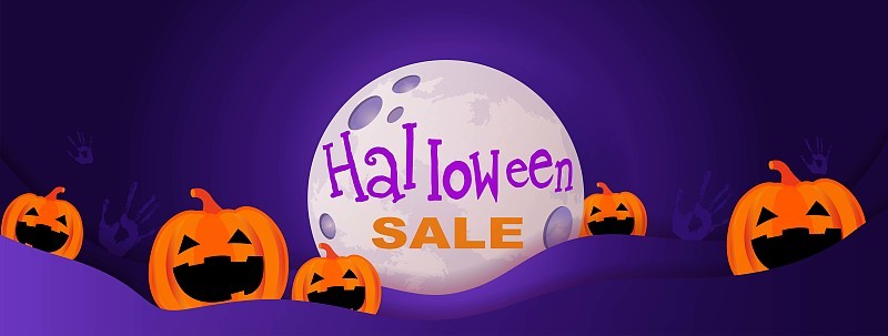 Halloween night with pumpkins vector backgrounds