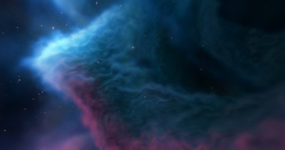 星云和恒星场，恒星托儿所。恒星系统和气体星云。新生的恒星，被强辐射加热的发光星云。外太空。科幻小说。