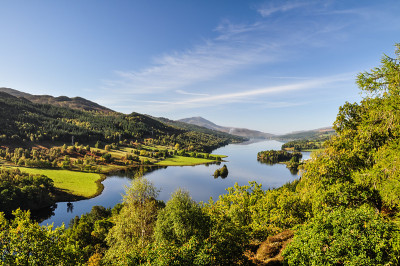 英国苏格兰图梅尔湖女王之景