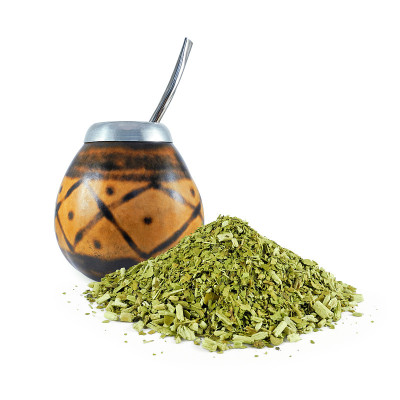 用分离的葫芦和毛囊制成的干茴香草堆