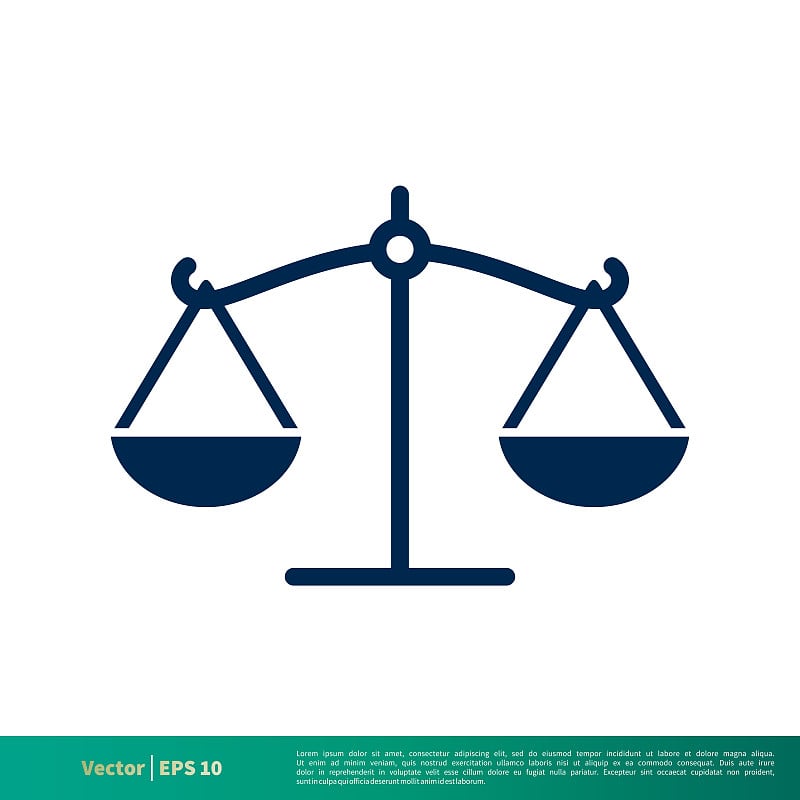 Scale of Justice Law Office Icon Vector Logo Templ