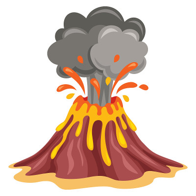 火山爆发和岩浆涌出