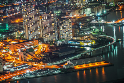 横滨地标大厦的夜景