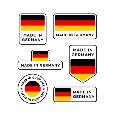 Various made in Germany labels set, German product