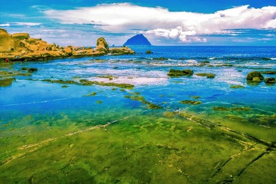 台湾海岸风光，基隆海岸线