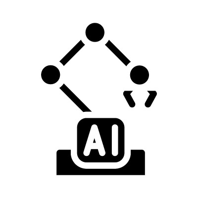 机器人手臂ai符号图标矢量插图