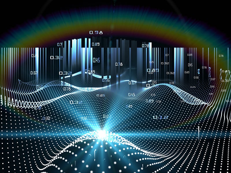 摘要分析信息图背景。Spatio时态数据。大数据。三维图分析算法。