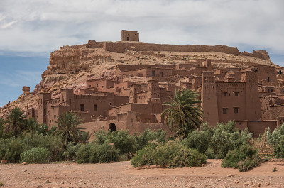 Kasbah Ait Ben Haddou在摩洛哥的阿特拉斯山脉。中世纪堡垒城市，联合国教科文组织世