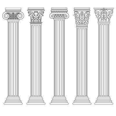 罗马柱，希腊柱，古代建筑