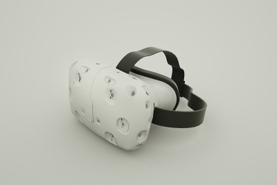 VR眼镜，白色背景隔离。3D插图
