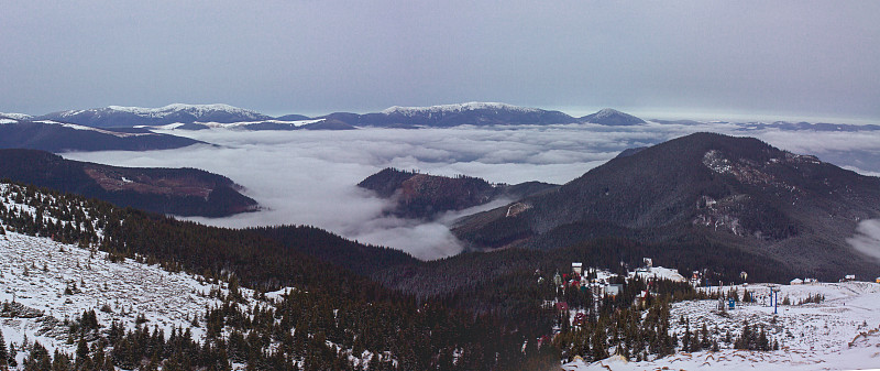 高山风景尽收眼底的滑雪胜地