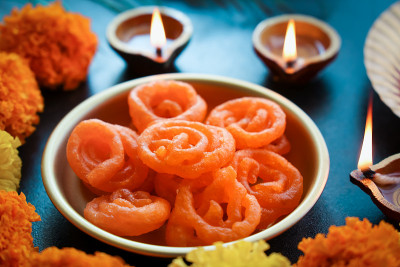 排灯节甜品jalebi Jhangiri Imarti zalabia jndian甜甜品mitha