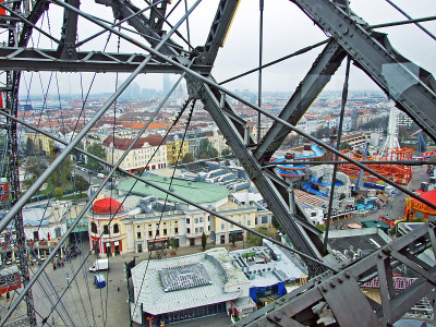 维也纳巨型摩天轮或维也纳Riesenrad(普拉特，维也纳)-奥地利维也纳