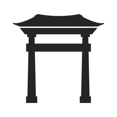 黑色标志中国门