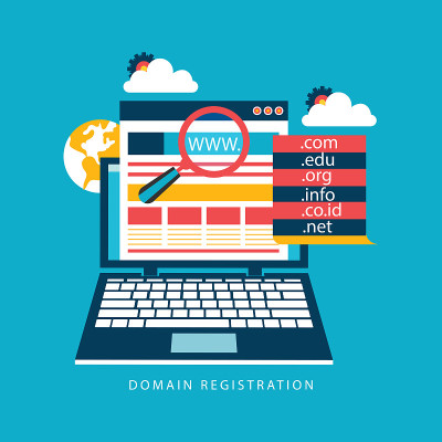 Domain Registration concept