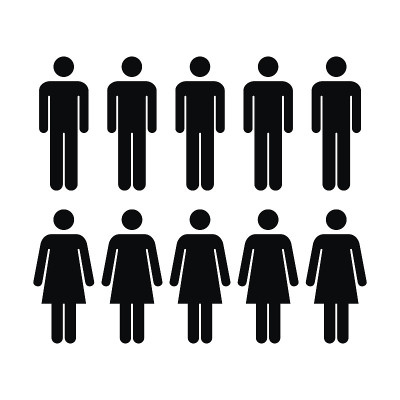 人图标-向量组男女团队建设象形符号