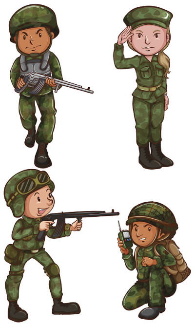 一个士兵的简单素描