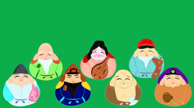 七幸运神承载着幸福